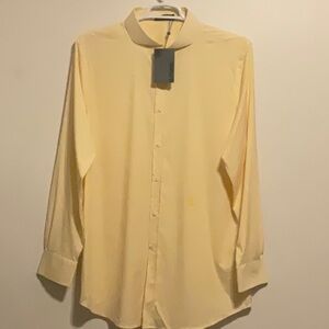 G/FORE GOLF PERFORMANCE FLY YELLOW STRIPED LONG SLEEVE STRETCH SHIRT 2XL NWT